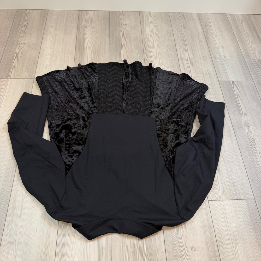 NWT Logo by Lori Goldstein Callie Black Mixed Media Velvet Lace Top 3X DLGJ030 - Picture 11 of 13